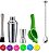 Kit Drink Barman Coqueteleira e Marcador de Copos Color Citrus 6 Peças - Yangzi - Imagem 1