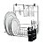 Suporte Seca Pratos, Copos e Talheres Cook Home Cromado Parede - Arthi - Imagem 1