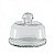 Kit Queijeira Vidro Grande E Pequena Base Decorada Veneza - Imagem 3