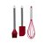Jogo Confeitaria 3 Peças Pincel, Rapa Tudo e Fouet Silicone Inox Elite - Yangzi - Imagem 1