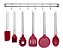 Jogo Utensílios Silicone 6 Peças Premium + Suporte Inox Parede - Yangzi - Imagem 1