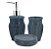 Conjunto para Banheiro Marine Cerâmica Blue Azul Suave 3 Peças - Mimo Style - Imagem 1
