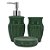Conjunto para Banheiro Marine Green Cerâmica Verde 3 Peças - Mimo Style - Imagem 1