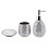 Conjunto para Banheiro Lunar Prata Cerâmica 3 Peças - Mimo Style - Imagem 3