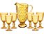 Jogo Jarra 1,2 Litros com 6 Taças Âmbar Verre 240ml Vidro Premium - Mimo Style - Imagem 1