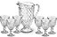 Jogo Jarra 1,2 Litros com 6 Taças Clear Verre 240ml Vidro Bico de Abacaxi - Mimo Style - Imagem 1
