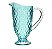 Jogo Jarra 1,2 Litros com 6 Taças Azul Tiffany 240ml Vidro Bico de Abacaxi - Mimo Style - Imagem 2