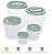 Conjunto 5 Potes Mantimento Tampa com Rosca Plástico Premium - Plasútil - Imagem 2