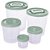 Conjunto 5 Potes Mantimento Tampa com Rosca Plástico Premium - Plasútil - Imagem 1