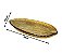 Travessa Petisqueira Vidro Luxo Centro de Mesa Folha Ouro Texturizado 30cm - Tuut - Imagem 3