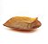 Travessa Vidro Centro de Mesa Folha Bronze Texturizado Drops 27cm - Tuut - Imagem 1