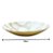 Travessa Centro de Mesa Fruteira Vidro Branco Marmorizado Dourado Atlas 30cm - Tuut - Imagem 2