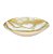 Travessa Centro de Mesa Fruteira Vidro Branco Marmorizado Dourado Atlas 30cm - Tuut - Imagem 1
