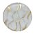 Travessa Centro de Mesa Fruteira Vidro Branco Marmorizado Dourado Atlas 30cm - Tuut - Imagem 3