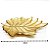 Travessa Vidro Fruteira Centro de Mesa Luxo Folha Dourada Leaves 35cm - Tuut - Imagem 3