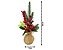 Jogo Mini Pinheiro Rústico e Arranjo Natalino de Mesa Decorado 30cm 3 Peças - Yangzi - Imagem 2
