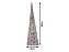 Árvore Pinheiro Decor Cone Cotton Glitter Champagne Luxo 60cm - Magizi - Imagem 3