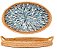 Bandeja Oval Fibra Natural Base Concha Luxo Santorini 35cm - Yangzi - Imagem 1