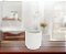 Vaso Cachepot Decorativo Cerâmica Dolomita Branco Minimalista Frisado 11,5cm - Tuut - Imagem 2