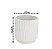 Vaso Cachepot Decorativo Cerâmica Dolomita Branco Minimalista Frisado 11,5cm - Tuut - Imagem 3
