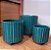 Conjunto Vaso Cachepot Decorativo Cerâmica Dolomita Verde Esmeralda 3 Peças - Tuut - Imagem 2