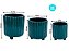 Conjunto Vaso Cachepot Decorativo Cerâmica Dolomita Verde Esmeralda 3 Peças - Tuut - Imagem 3