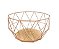Cesta Fruteira Metal Redonda Rosê Gold Fundo Madeira Maldivas - Yangzi - Imagem 1