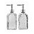 Kit Banheiro Porta Sabonete Líquido Vidro Clear e Mini Vaso Suculenta Black 4 Peças - Imagem 4