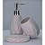 Conjunto para Banheiro Porcelana Branca Com Suculenta 4 Peças - Yangzi - Imagem 5