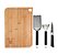 Kit Para Legumes Tábua Bambu, Ralador, Descascador e Faca Aço Inox Henrique Fogaça - Tuut - Imagem 1