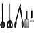 Jogo Utensílios Inox e Silicone Black Premium Henrique Fogaça 5 Peças - Tuut - Imagem 1
