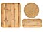 Conjunto Bandejas Bambu Eco Prime Retangular e Redonda 3 Peças - Tuut - Imagem 1