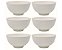Kit 6 Tigelas Cumbuca Bowl Porcelana Clean Branca 350ml 16cm x 7cm - Lyor - Imagem 1