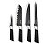 Conjunto de Facas Henrique Fogaça Aço Inox Black Prime 4 Peças - Yangzi - Imagem 1