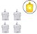 Jogo 4 Mini Velas Eletrônica Transparente LED Branco Quente 6cm - Imagem 3