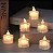 Jogo 4 Mini Velas Eletrônica Transparente LED Branco Quente 6cm - Imagem 2
