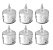 Kit 6 Mini Velas Eletrônica Decorativa Transparente LED 5cm - Imagem 1