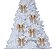 Kit Laço Acetinado Linho Palha Glitter Dourado 10cm 6 Un - Imagem 2
