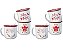 Jogo 6 Mini Canecas Esmaltadas Branco Estampa  Natal 150ml - Imagem 1