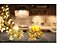 Conjunto 3 Porta Velas Natal Bico de Papagaio e Bolas Dourado Glitter Com Vela Eletrônica LED - Imagem 3