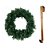 Jogo Guirlanda Verde Fosco 40cm 100 Galhos Com Suporte Metal Rosê Gold Merry Christmas - Imagem 1