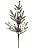 Galho Arranjo de Natal Fosco Folhas e Berries Nevado 40cm com Pinhas - Magizi - Imagem 1