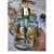 Porta Sabonete Líquido Vidro Sweet Home Verde e Dourado 350ml - Yazi - Imagem 2