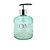 Porta Sabonete Líquido Vidro Sweet Home Verde e Prata 350ml - Yazi - Imagem 1