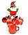 Jogo Ágata Natal Bule, Canecas Esmaltadas, Suporte Cromado e Papai Noel Iluminado LED - Magizi - Imagem 1