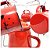 Kit Bule Esmaltado, Mini Canecas Vermelho Ágata Natal e Suporte Cromado 8 Peças  - Magizi - Imagem 2