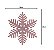 Jogo Floco Neve Gliter Rosê Gold 18cm Enfeite Natalino 6 Pç - Imagem 3