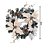 Guirlanda Decorada Champanhe Luxo Bico de Papagaio 35cm e Suporte Metal Rosê Fosco - Magizi - Imagem 4