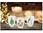 Kit 3 Canecas de Natal Vidro Transparente Estampa Natalina 370ml - Magizi - Imagem 5