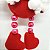 Conjunto 4 Bonecos Natal Pelúcia Pendente Perna Miçanga Prime 15cm - Imagem 5